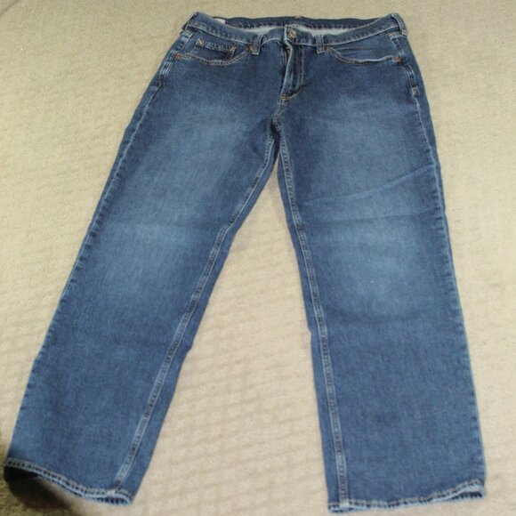 Gap Denim 90s Loose Straight Jeans Women's 8/29R Blue Mid Rise - Picture 1 of 6